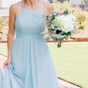 Azazie Ginger Bridesmaid Dress, Sky Blue, Size:A2